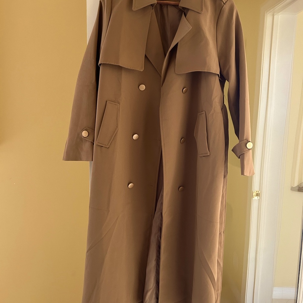 New Trench Coat. Never worn. No longer needed.